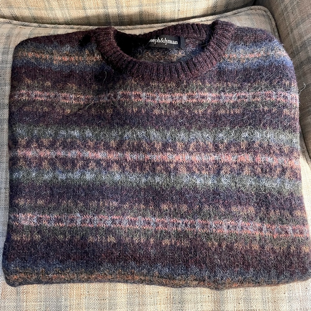 100% alpaca Peru mens sweater Bloomingdale’s Joseph & Lyman large